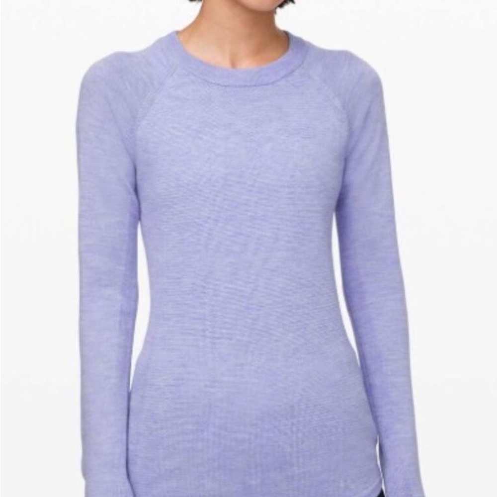 Lululemon Sit in Lotus Sweater in Heathered Lavender Dusk size 2